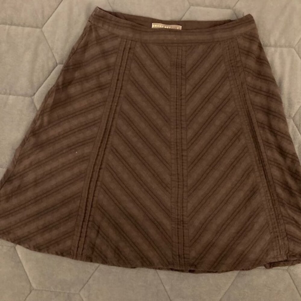 Smart Set Brown Cotton A Line Skirt - Size 1